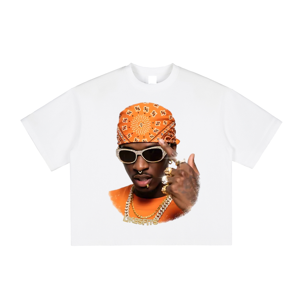 Orange Hat Print Tee