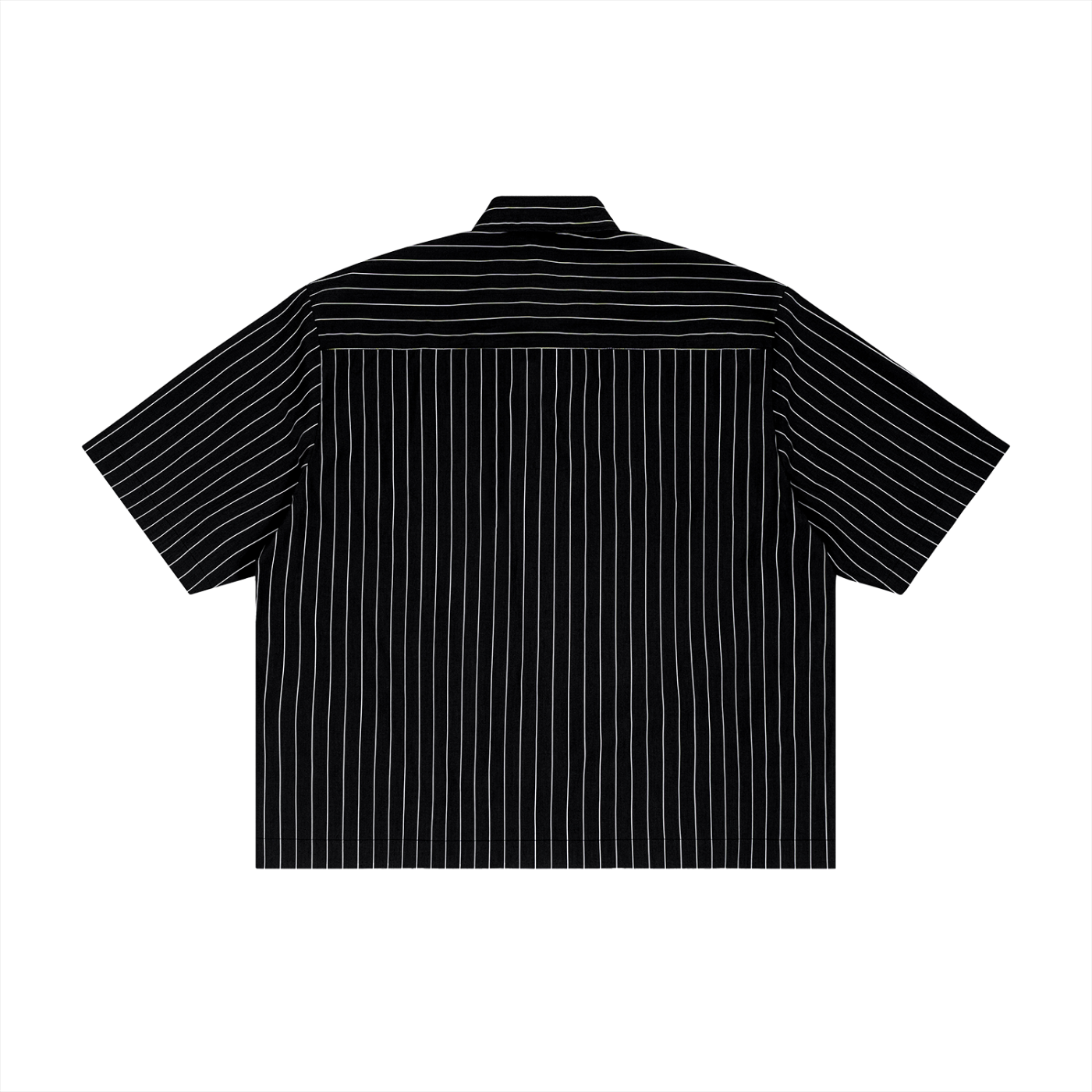 Striped Boxy Button Up Tee
