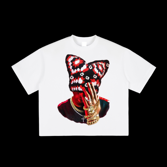 Red Kitty Hat Tee
