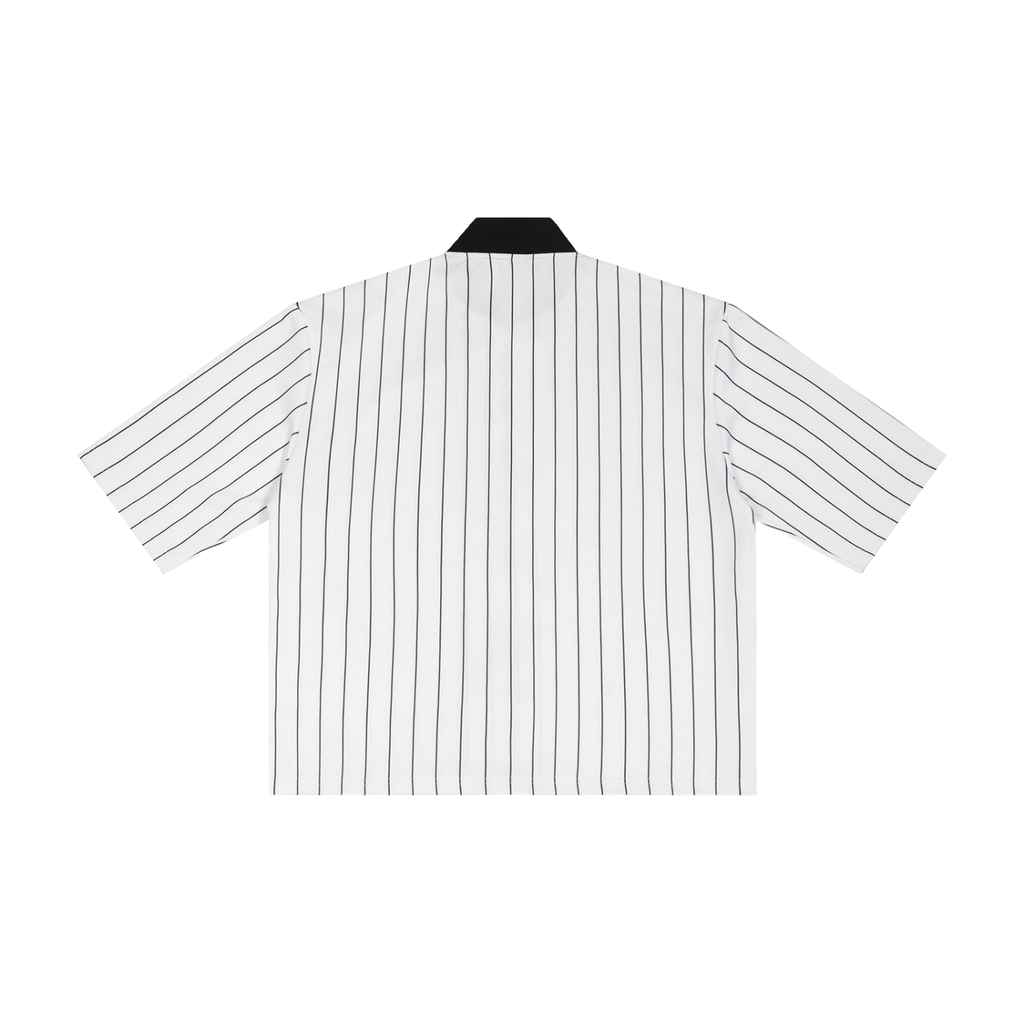 Striped Full Zip Baseball Jersey