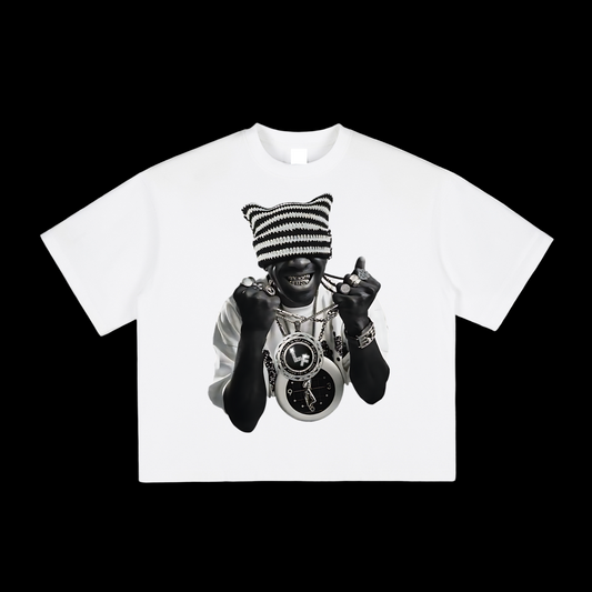 Striped Kitty Hat Tee
