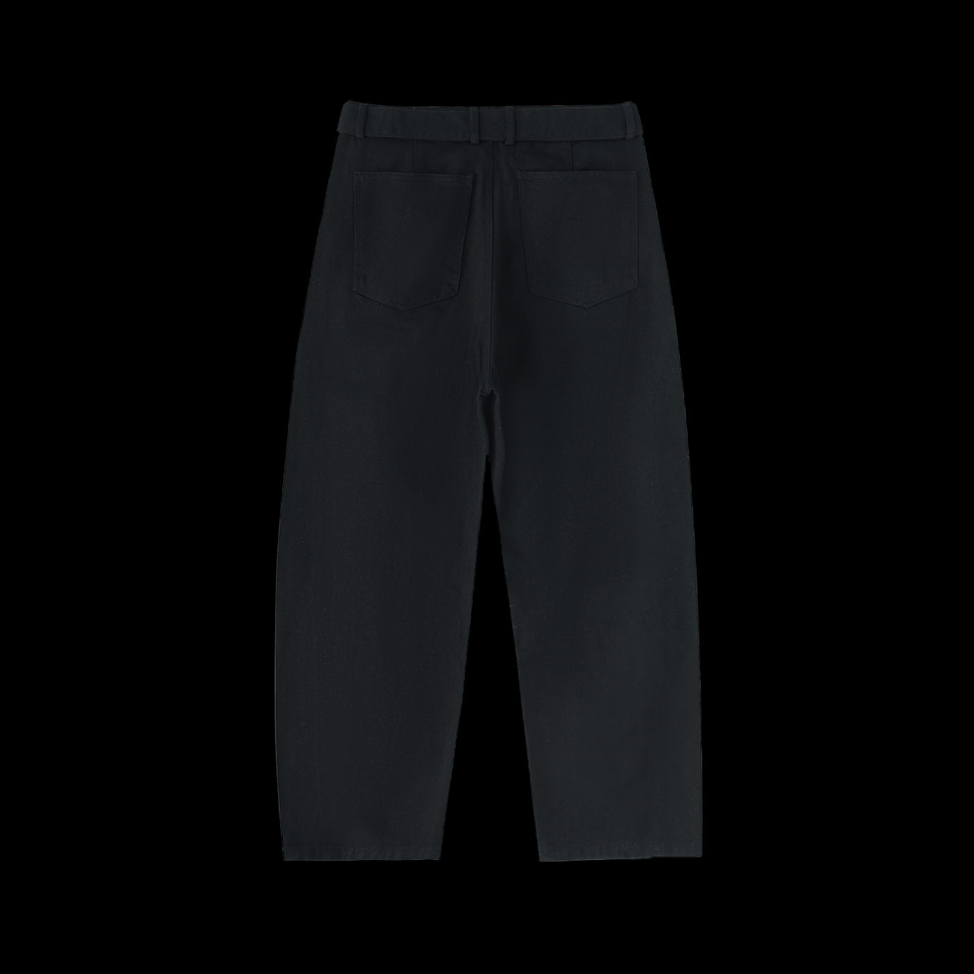 Twisted Seam Belted Curved Blade Pants