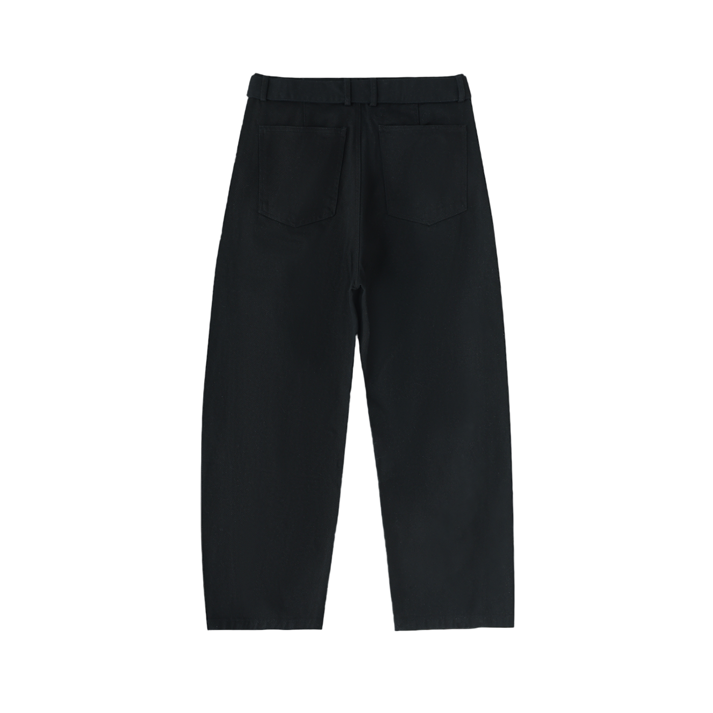 Twisted Seam Belted Curved Blade Pants
