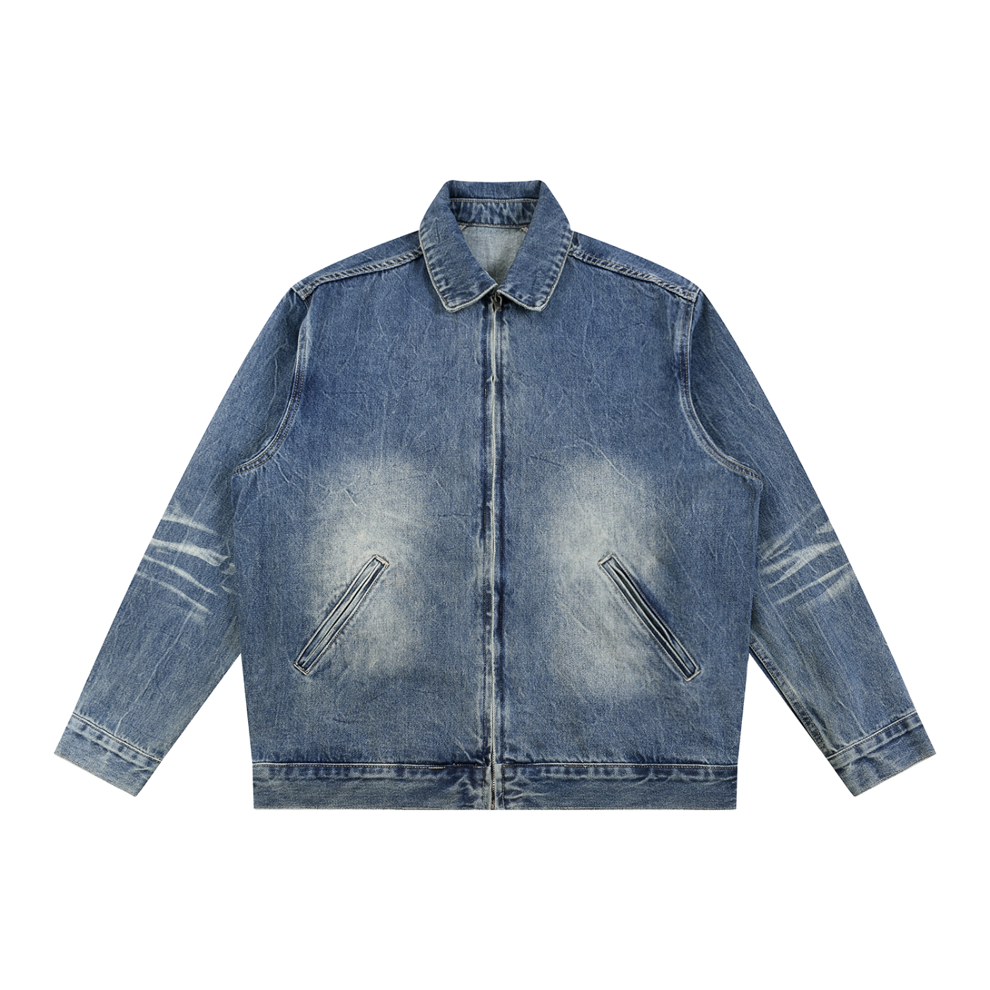 Zip Up Denim Jacket