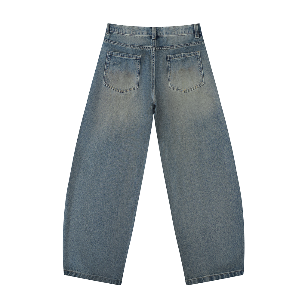 Distressed Barrel Leg Jeans