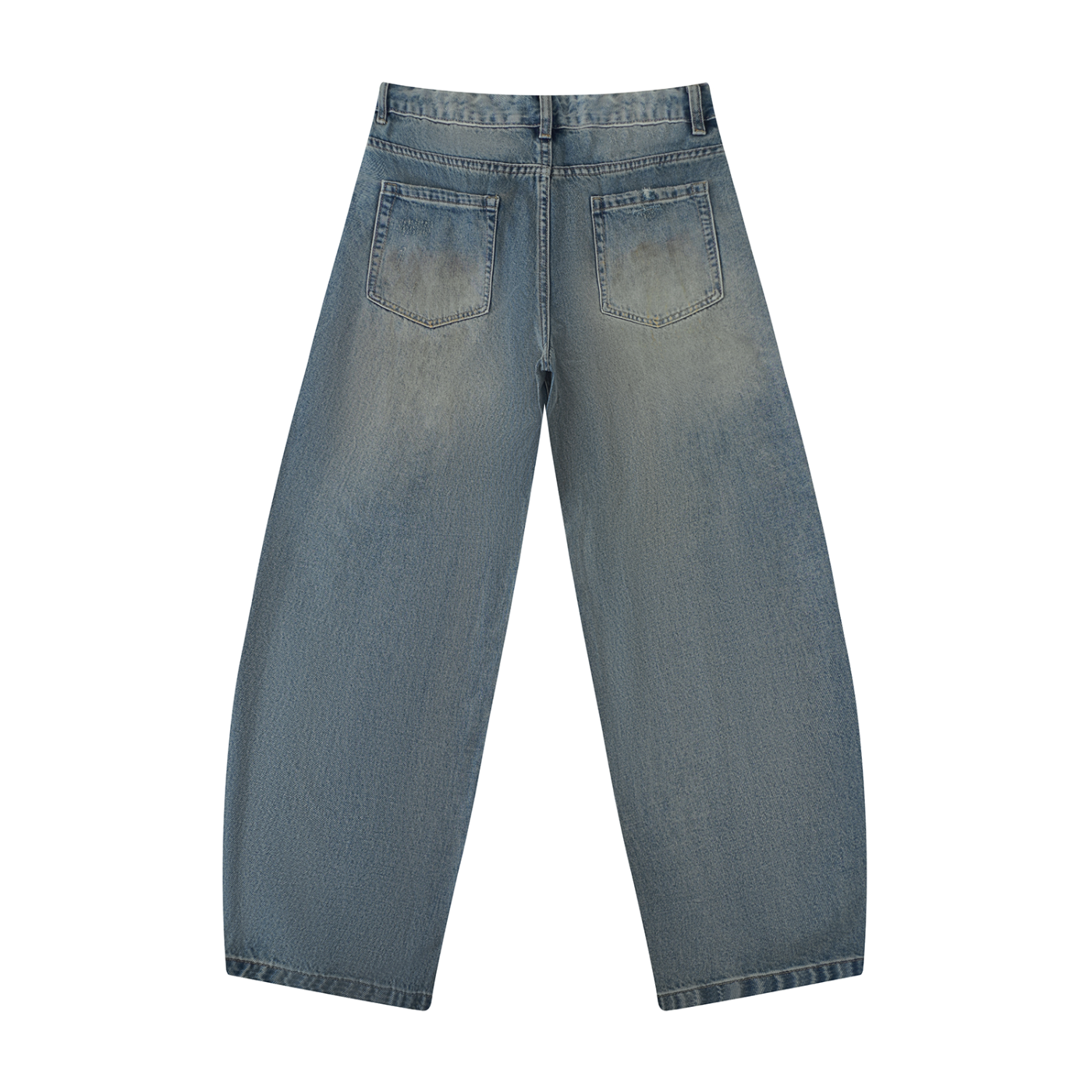 Distressed Barrel Leg Jeans