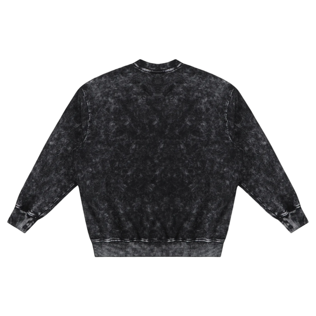 Snow Washed Hand Frayed Sweatshirt