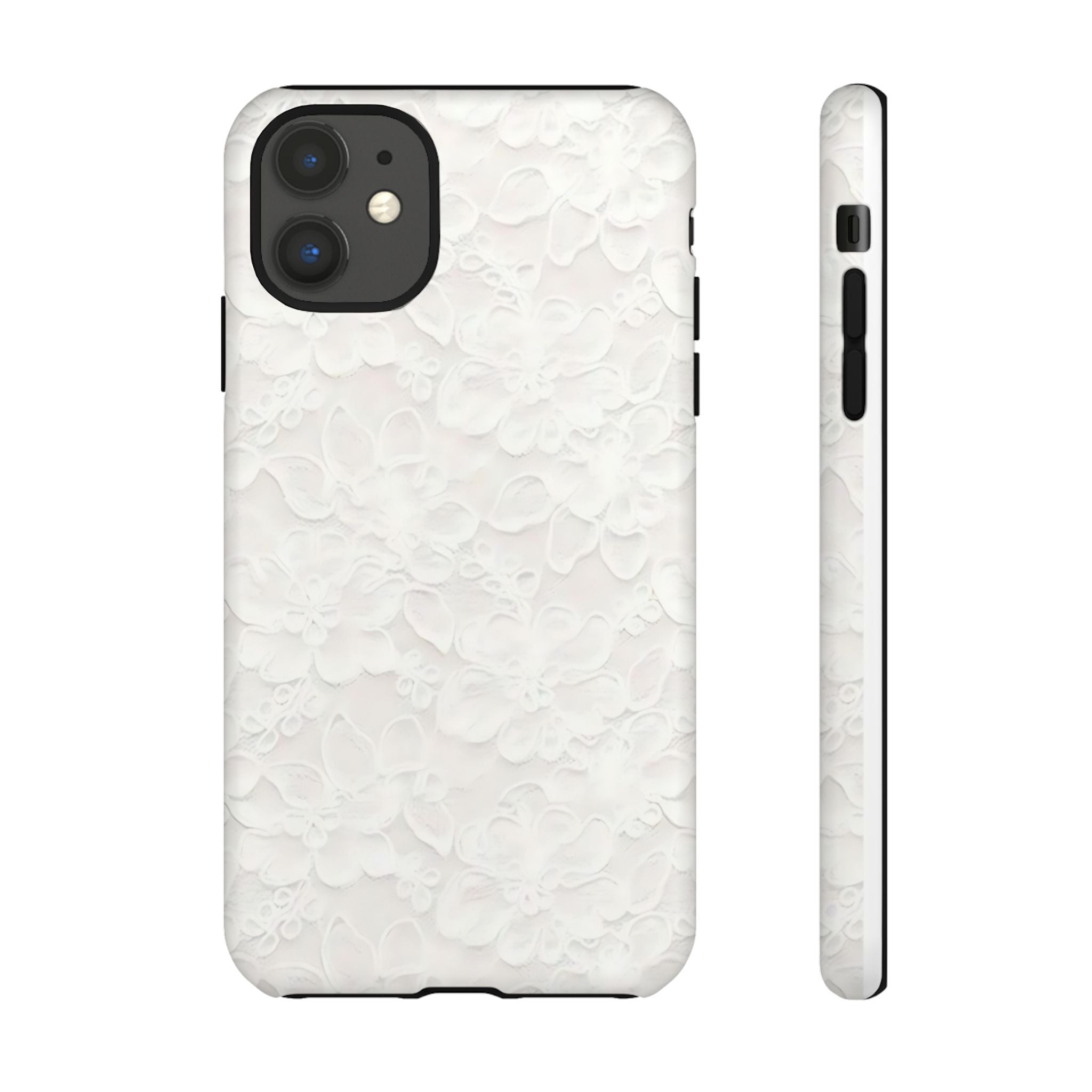 White Lace Pattern Phone Case
