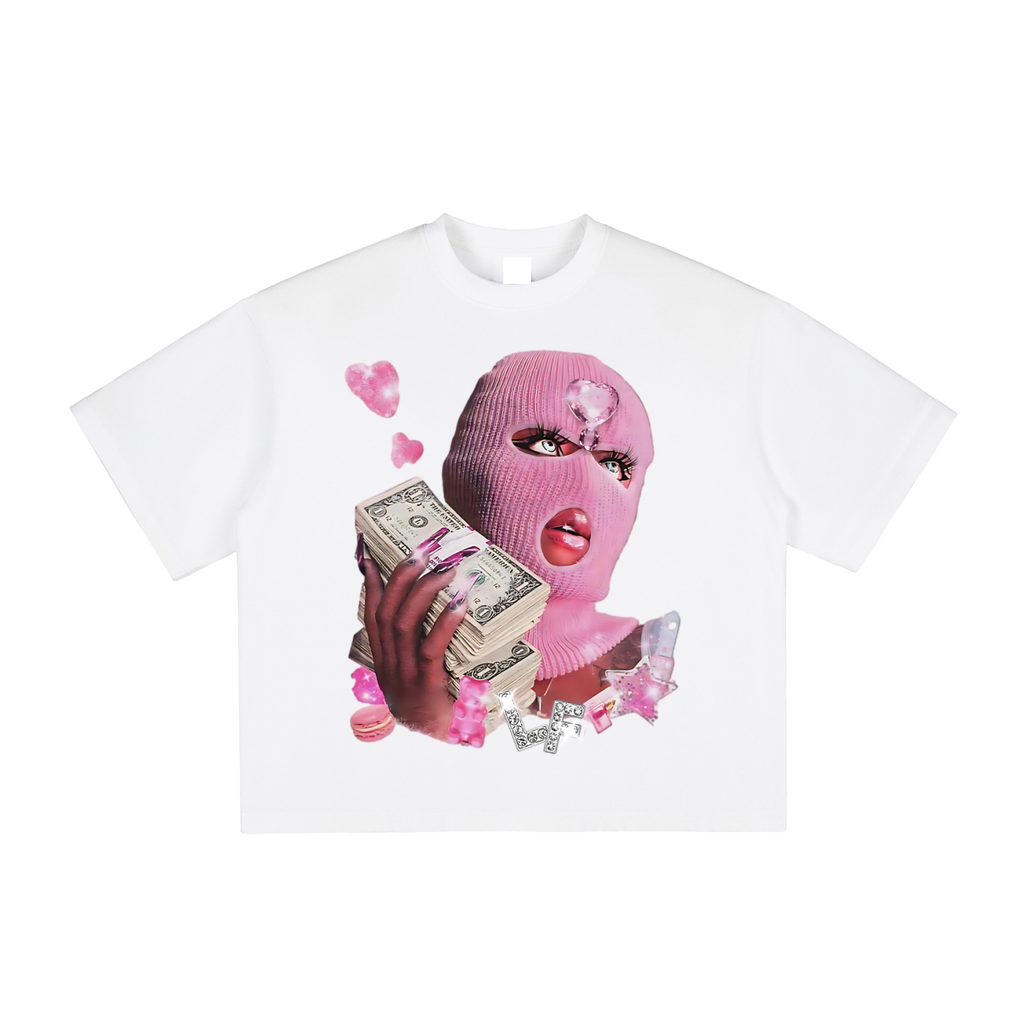 Pink Masked Hearts Tee
