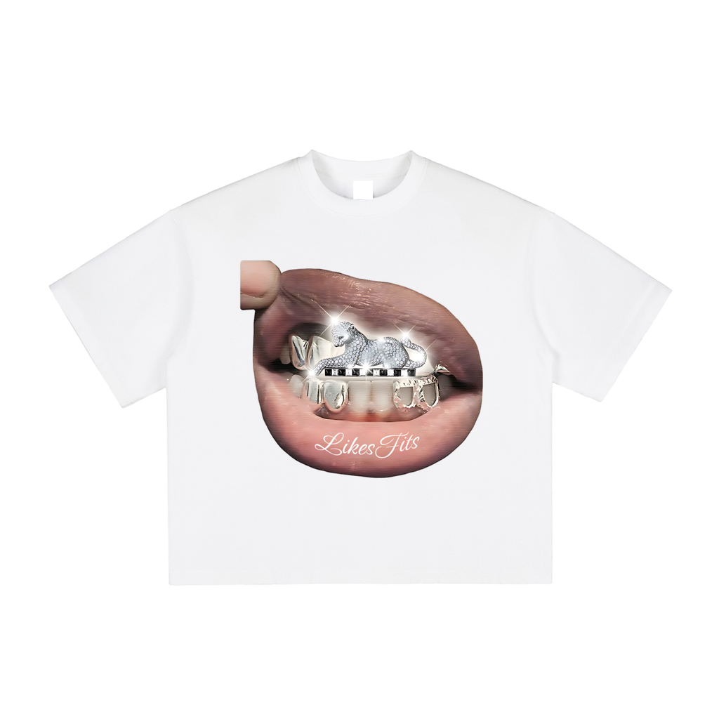 Silver Cheetah Grillz Tee