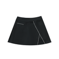 High Waist Pocketed A-Line Mini Skirt