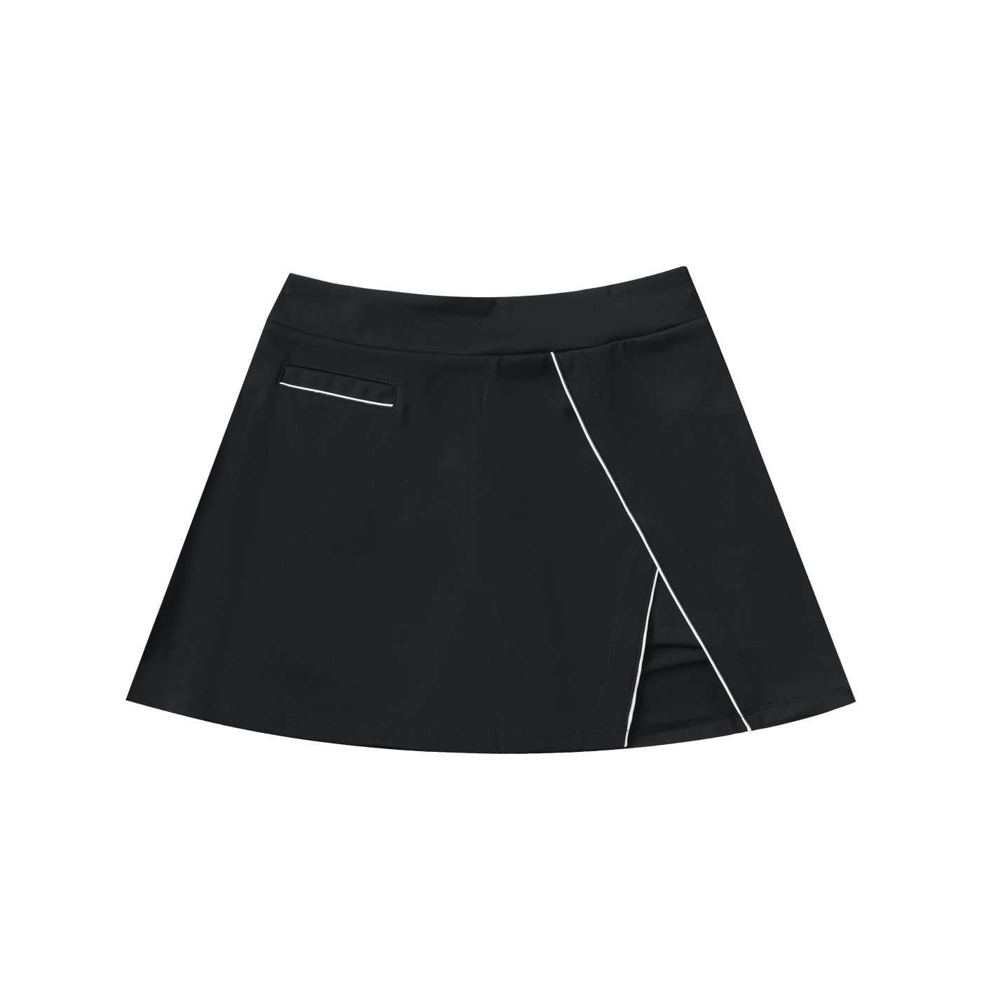 High Waist Pocketed A-Line Mini Skirt