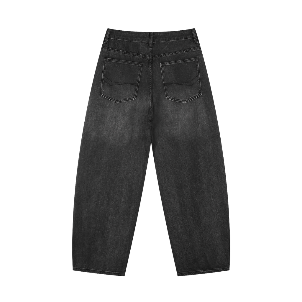 Vintage Wash Barrel Jeans