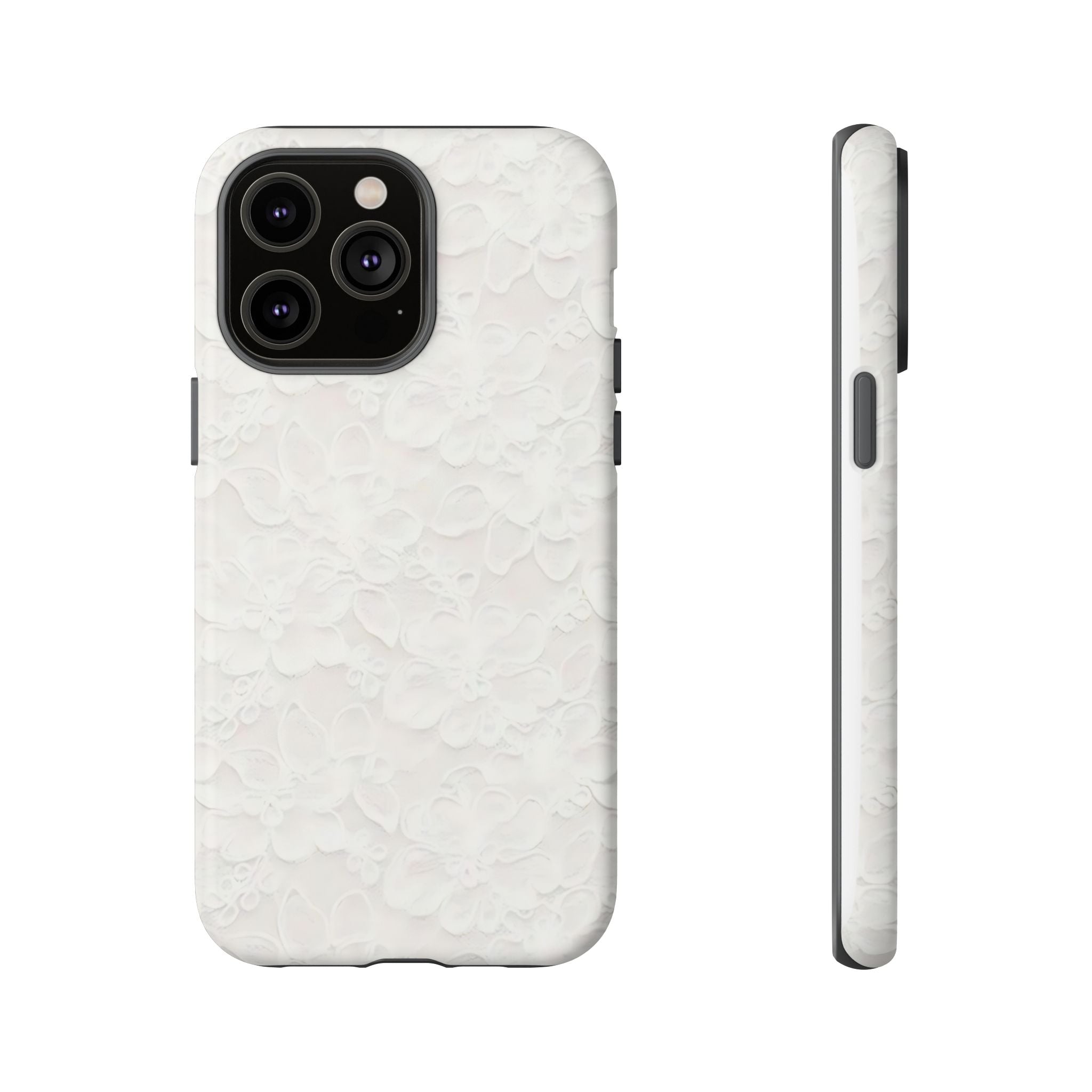 White Lace Pattern Phone Case