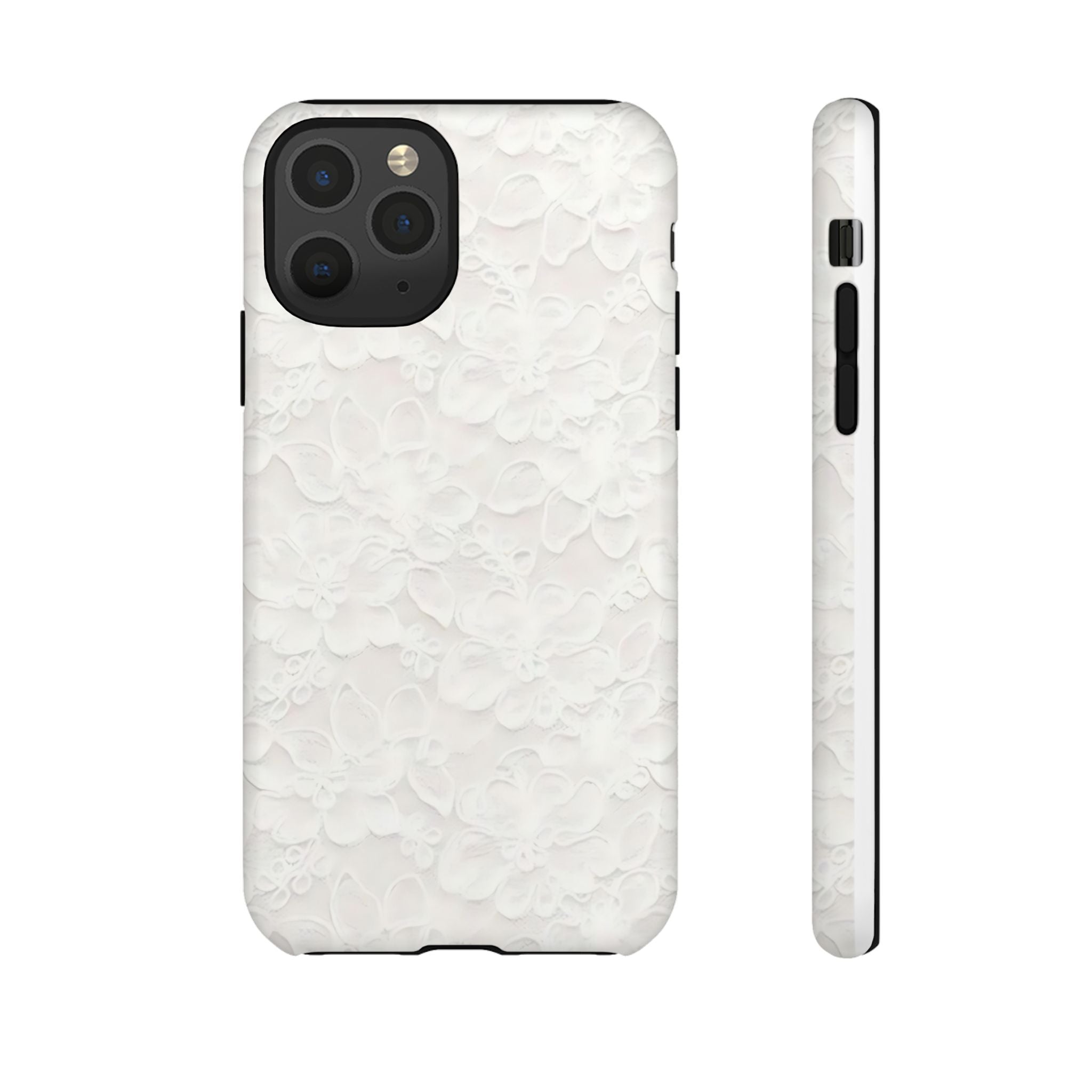 White Lace Pattern Phone Case