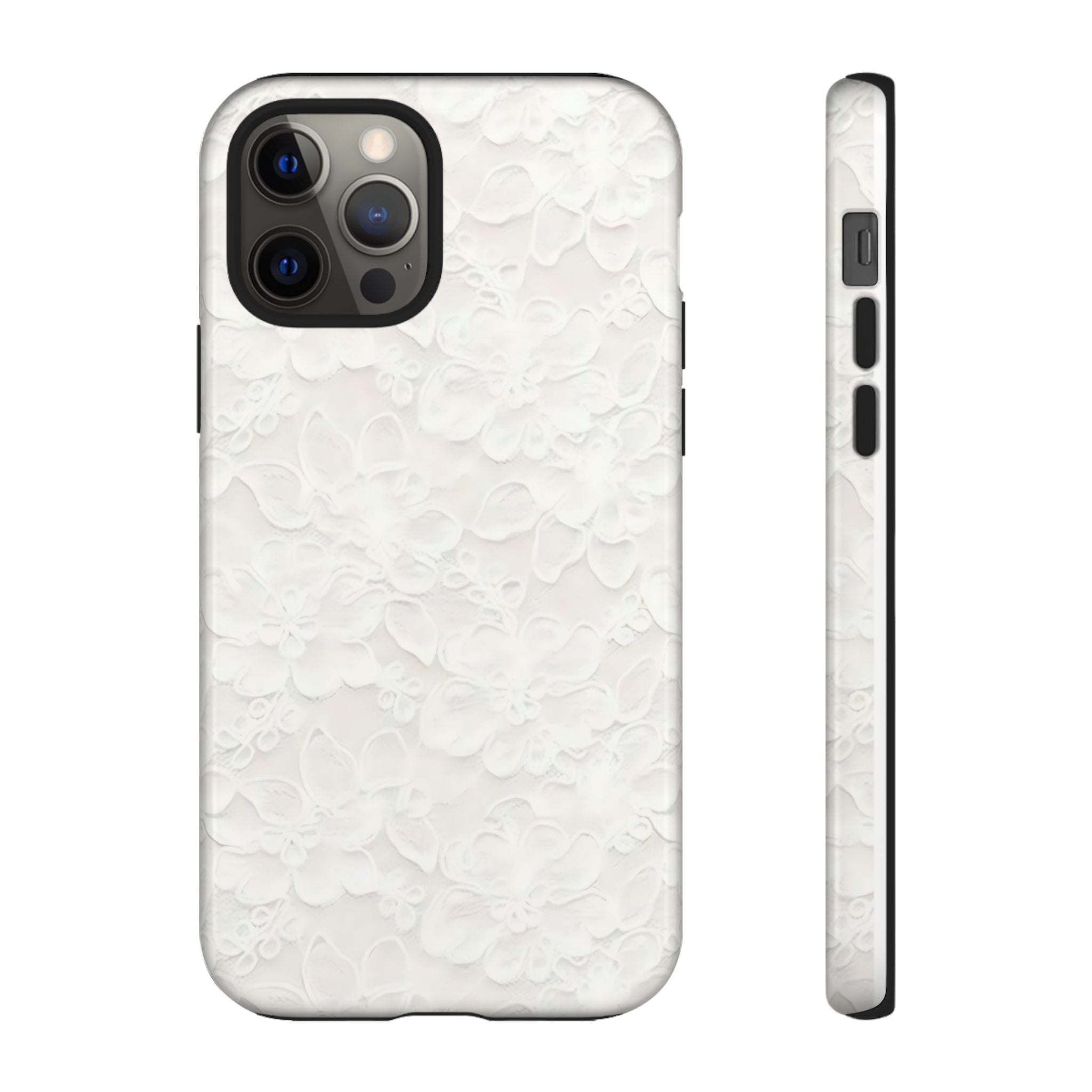 White Lace Pattern Phone Case