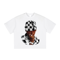Black & White Squares Hat Print Tee