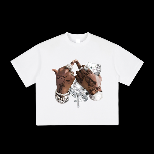 Hands Holding Money Print T-Shirt
