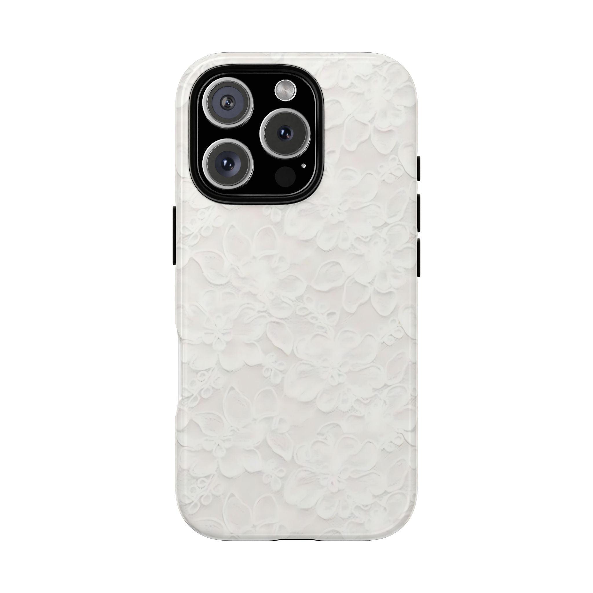 White Lace Pattern Phone Case