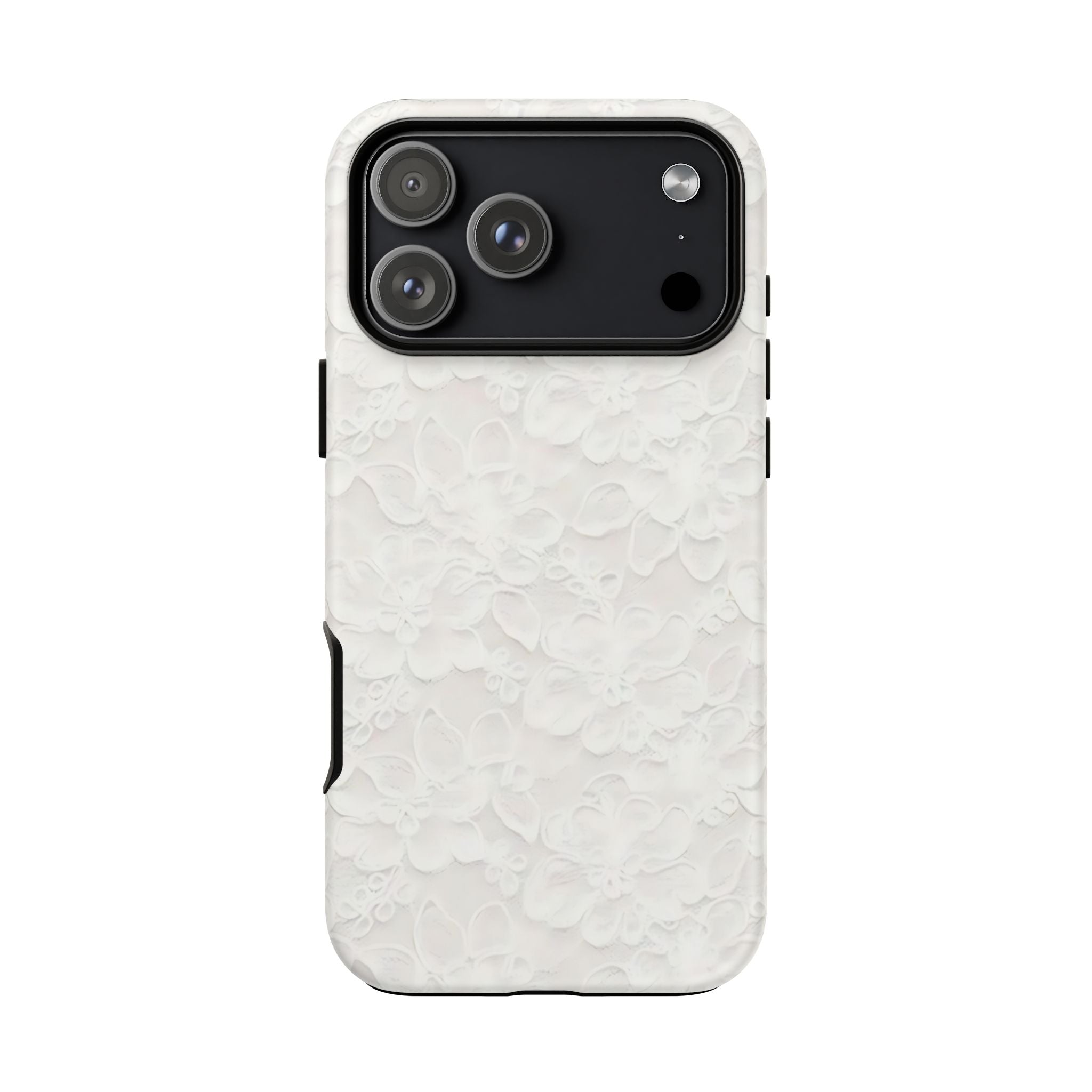 White Lace Pattern Phone Case