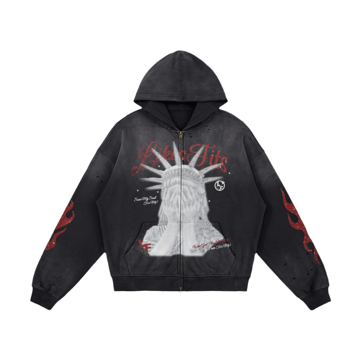 Statue Of Liberty Zip Up Hoodie