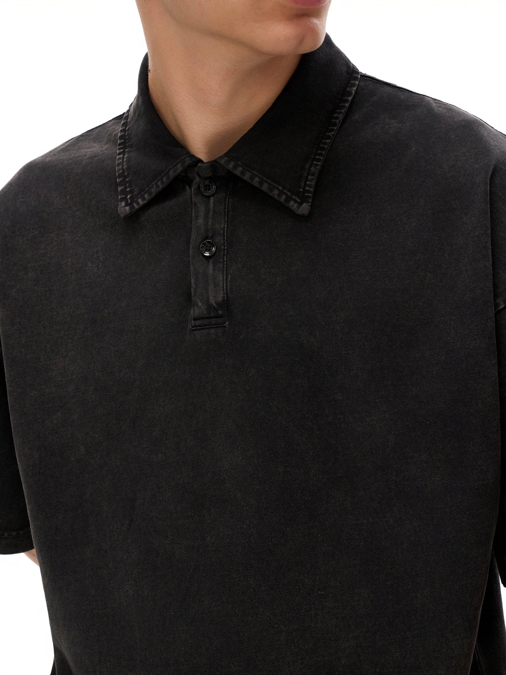 Heavyweight Snow Washed Polo T-Shirt