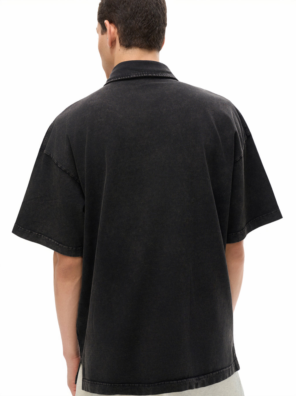 Heavyweight Snow Washed Polo T-Shirt