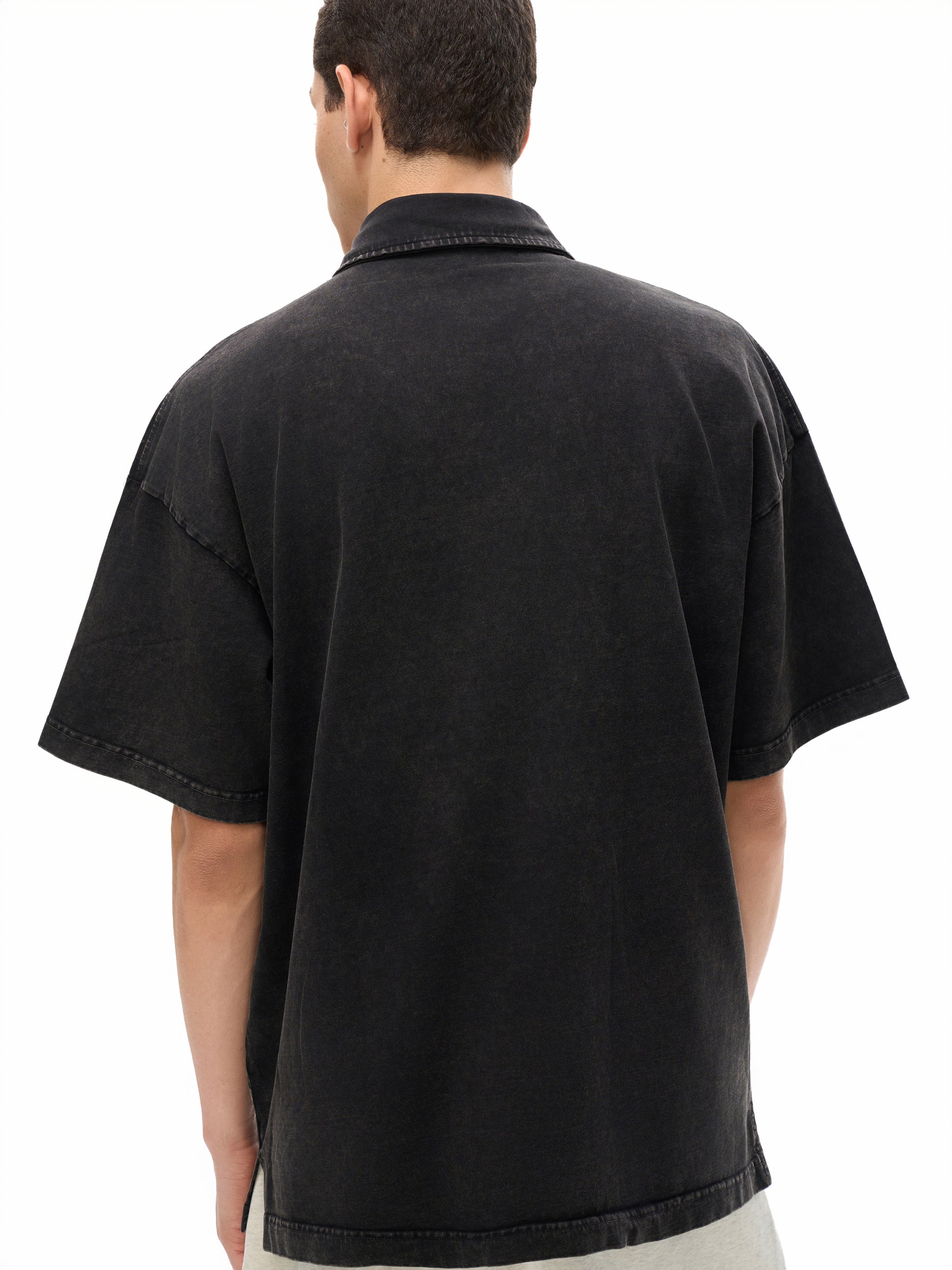 Heavyweight Snow Washed Polo T-Shirt