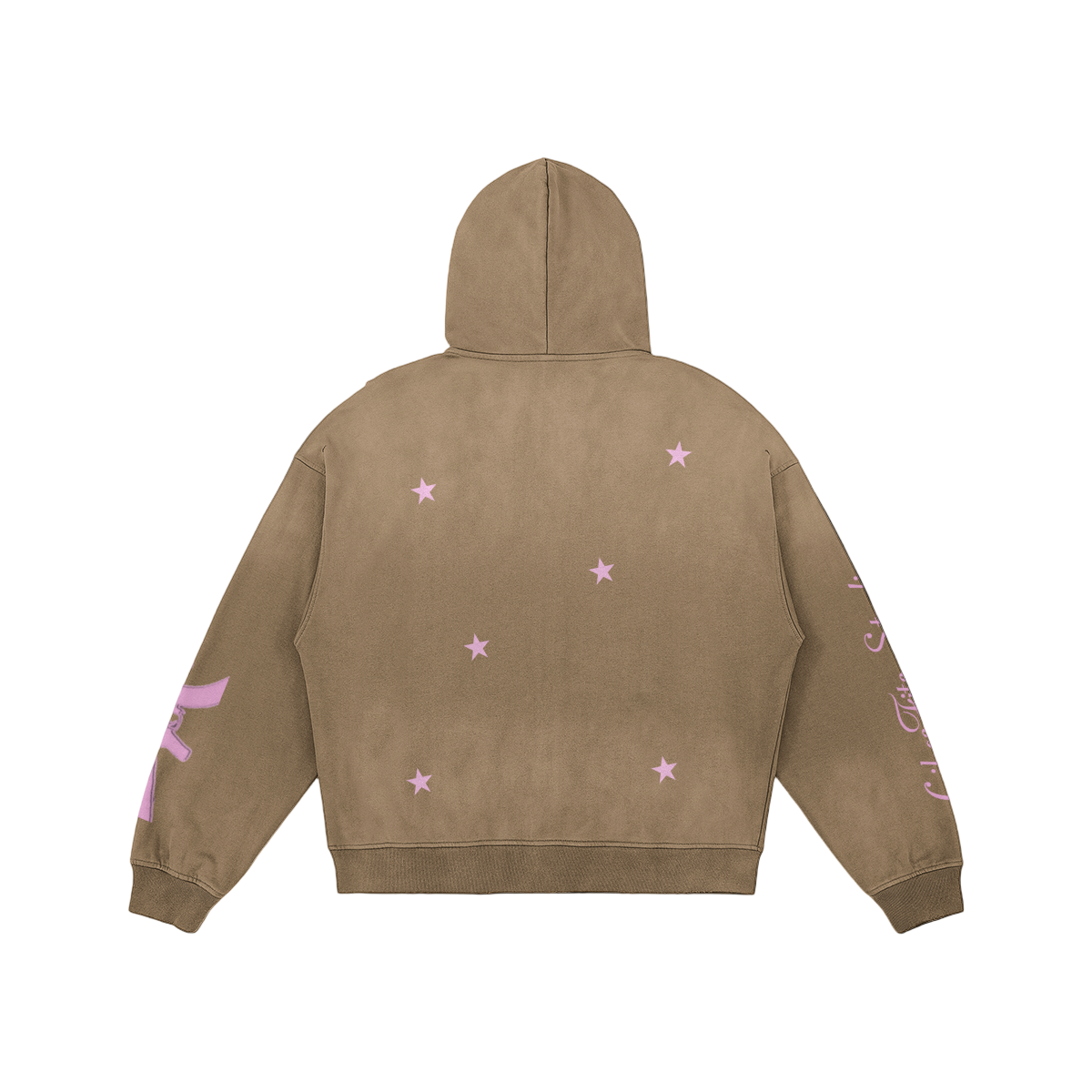 Pink Sleeve Gun Zip Up Hoodie