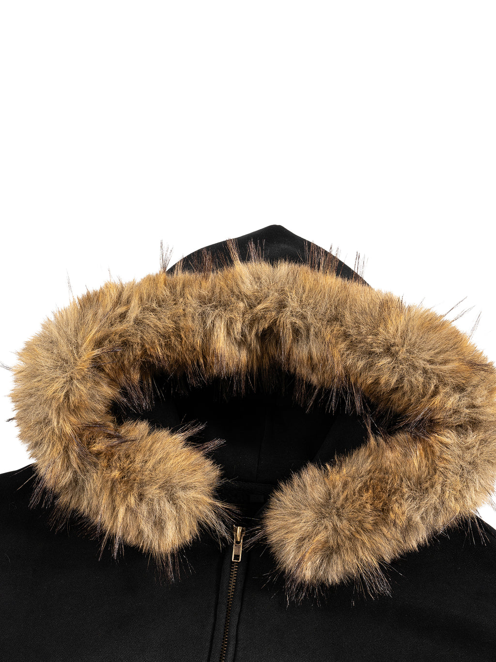 Boxy Detachable Fur Hoodie