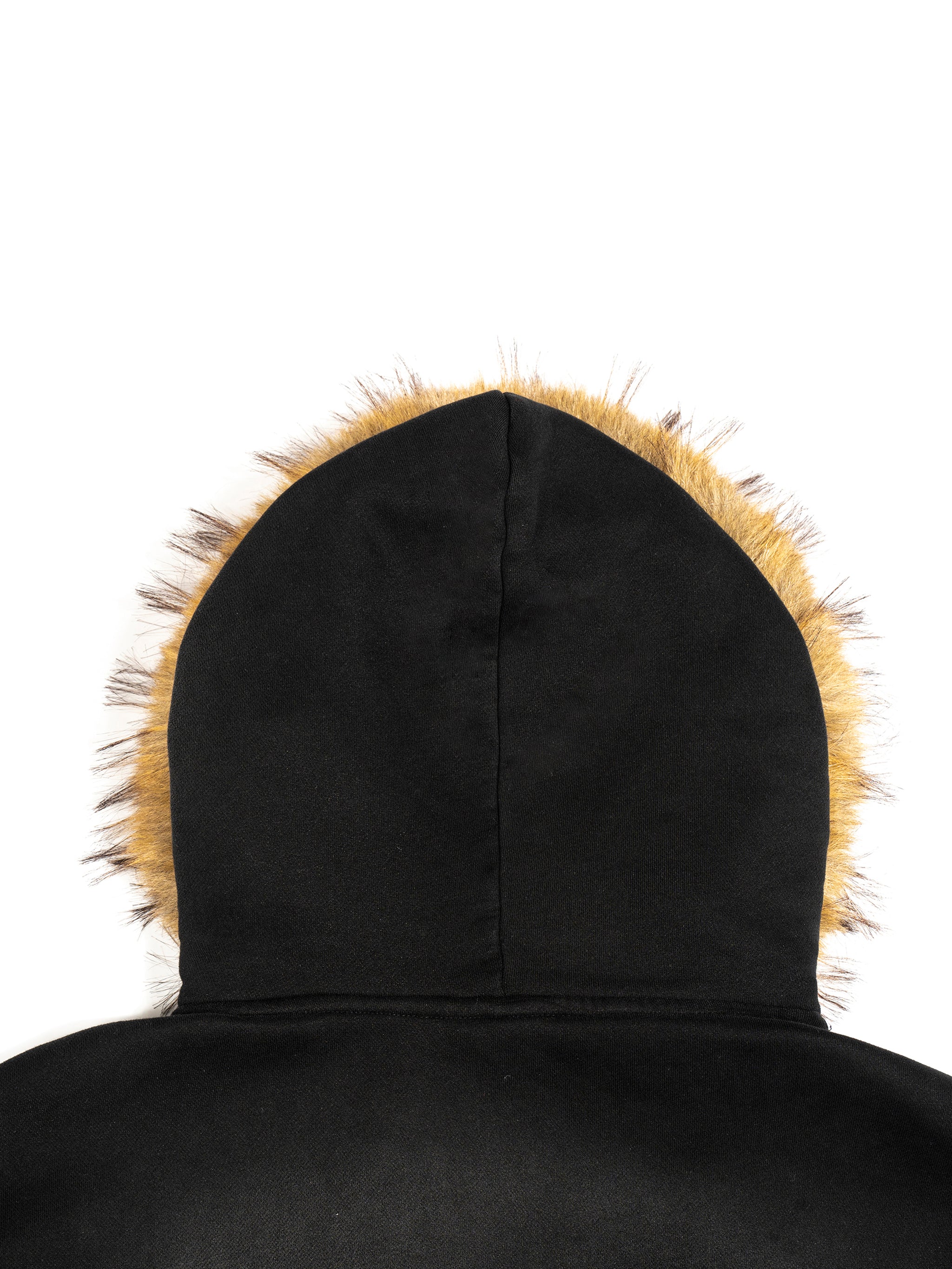 Boxy Detachable Fur Hoodie