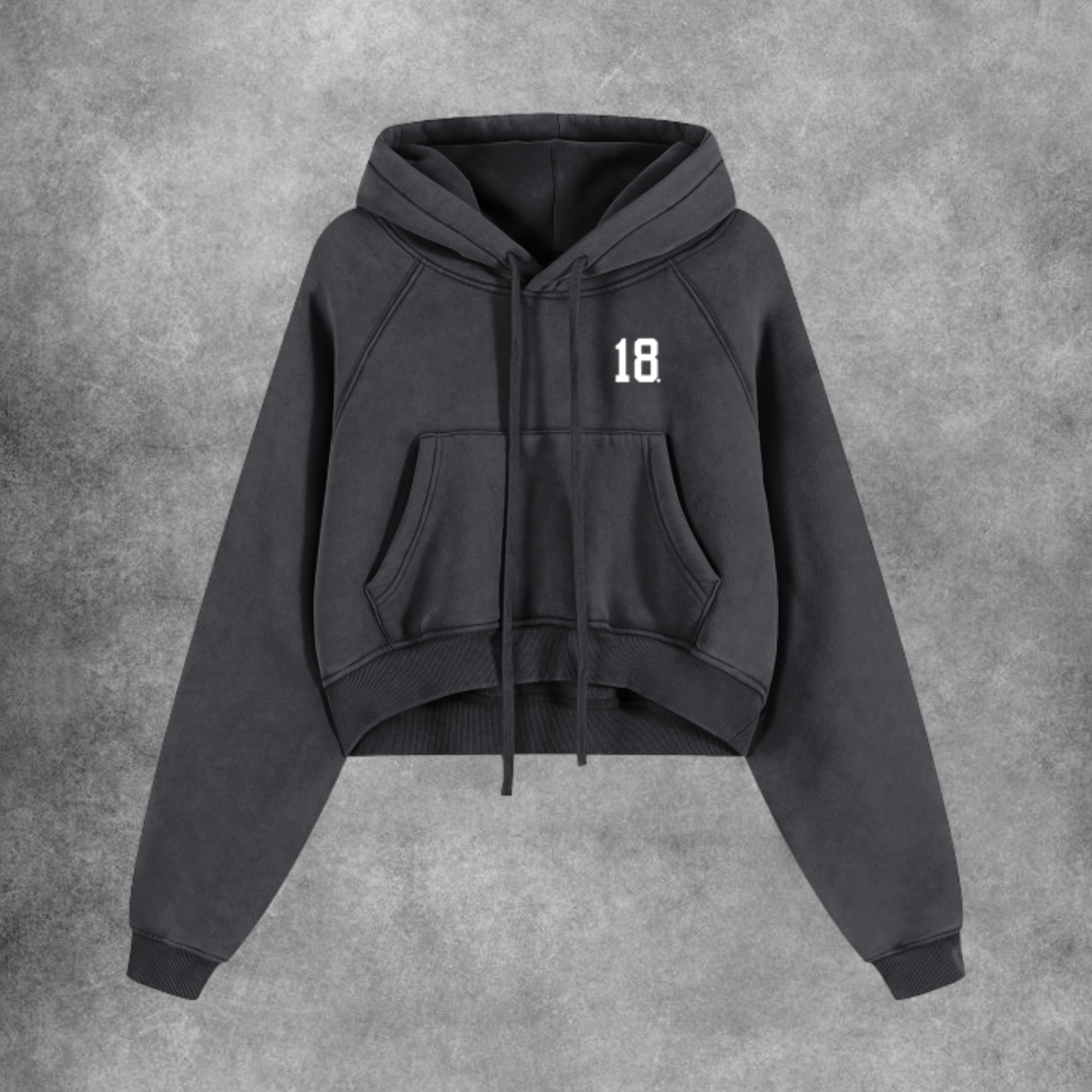 18 Cropped Zip Up Hoodie