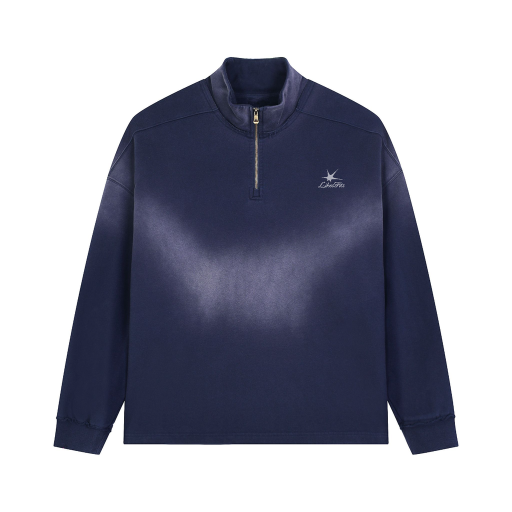 Sun Fade Quarter Zip Up Sweatshirt