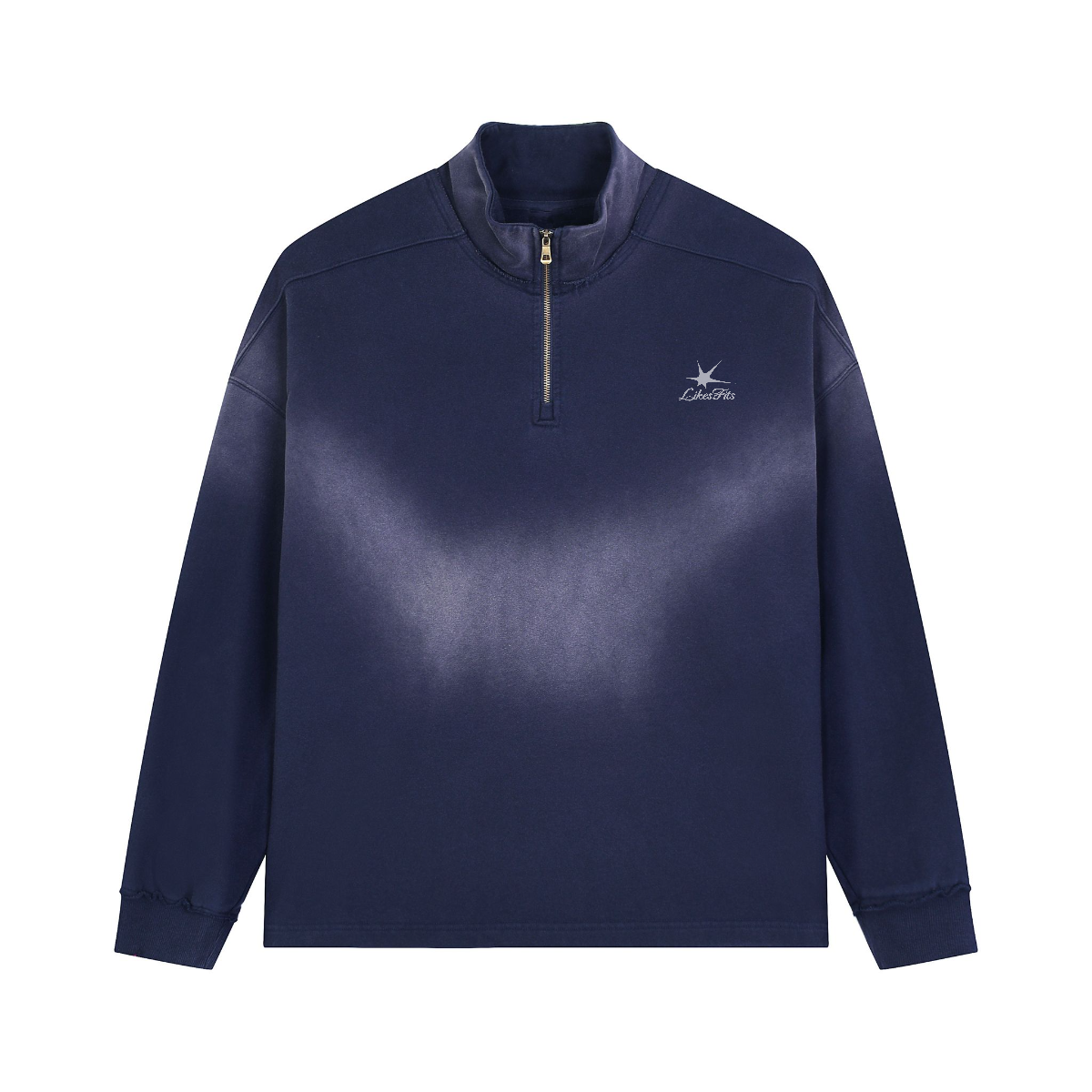Sun Fade Quarter Zip Up Sweatshirt
