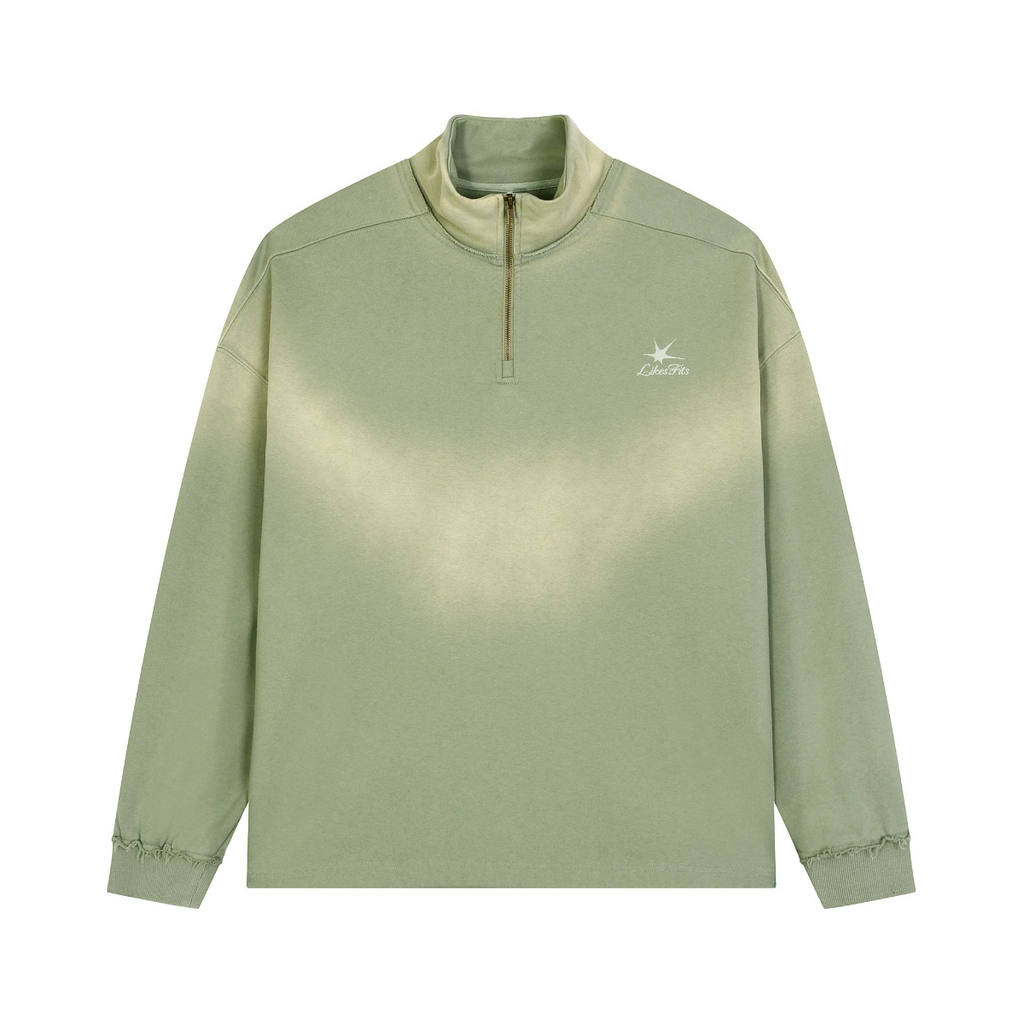 Sun Fade Quarter Zip Up Sweatshirt