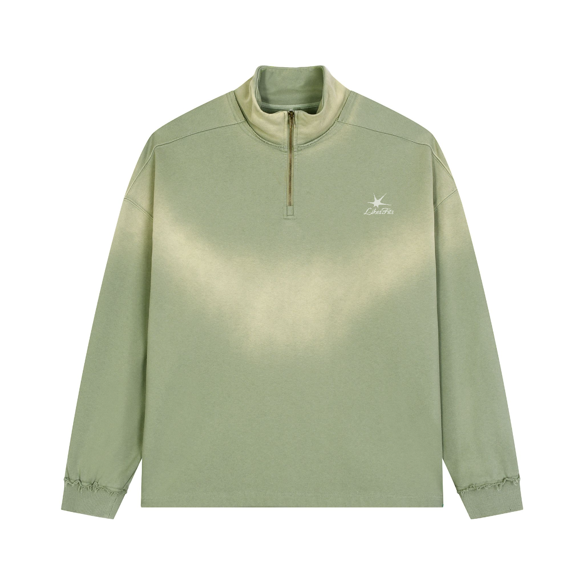 Sun Fade Quarter Zip Up Sweatshirt