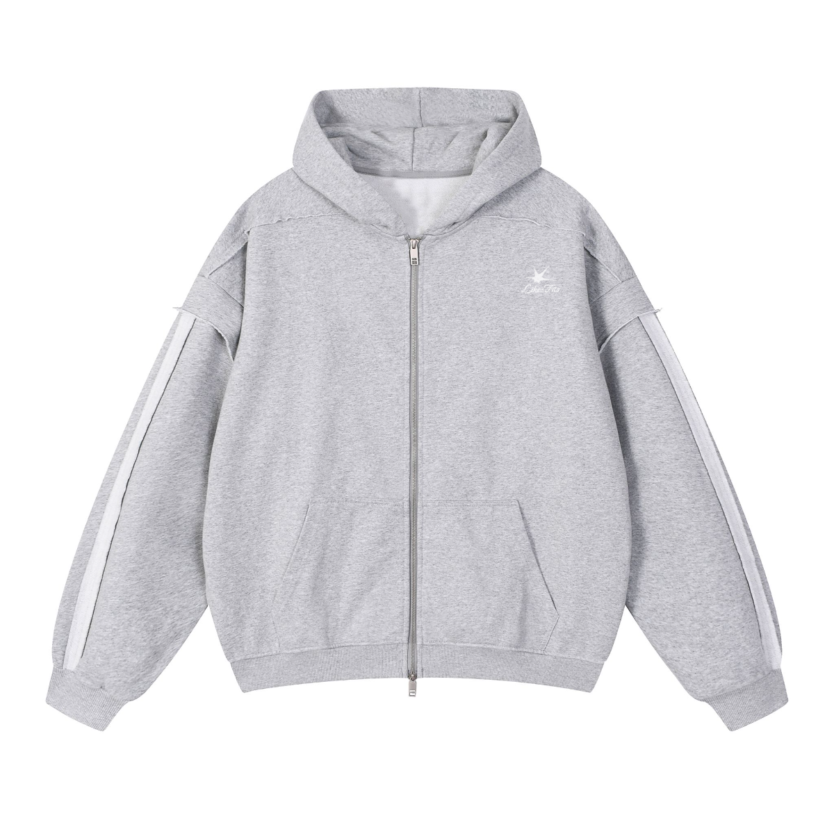 LF Double Layered Striped Zip Hoodie