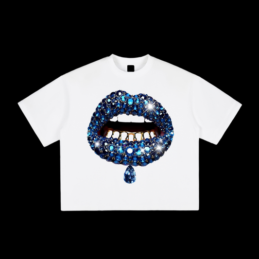 Blue Diamonds Lip Tee