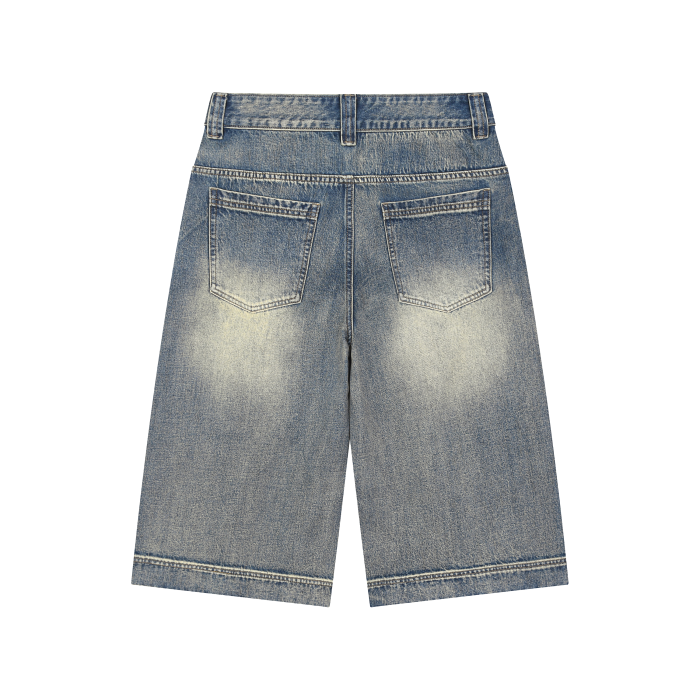 Washed Baggy Denim Shorts