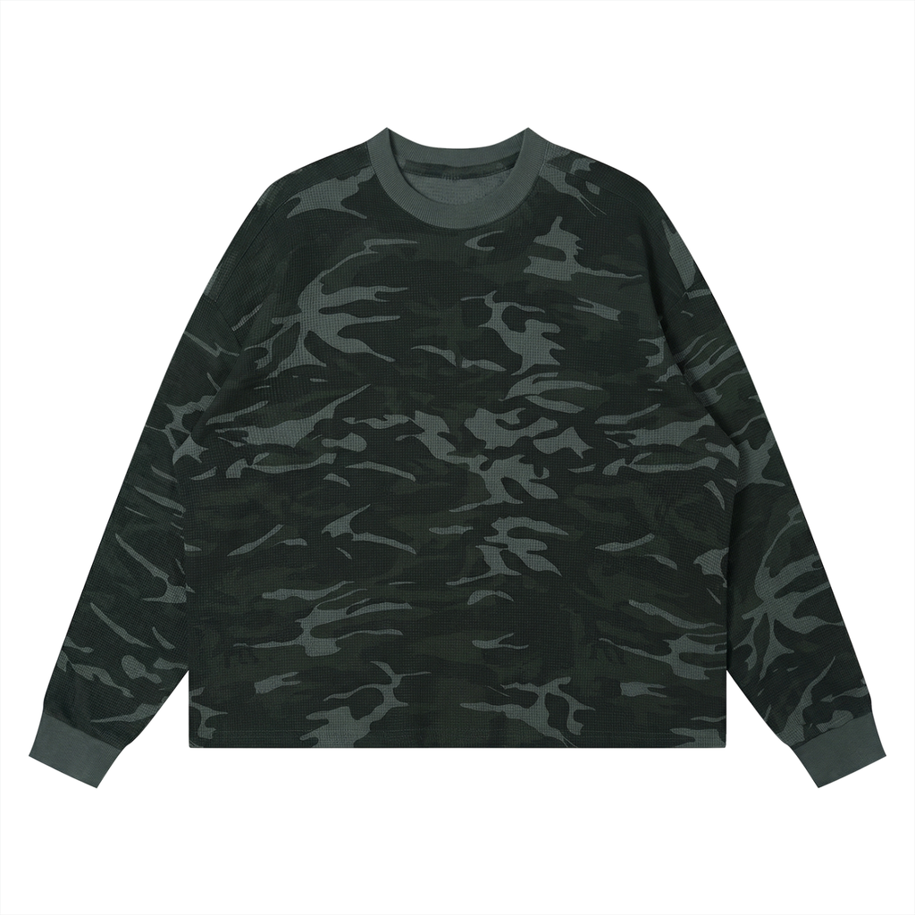 Waffle Boxy Long Sleeve T-Shirt