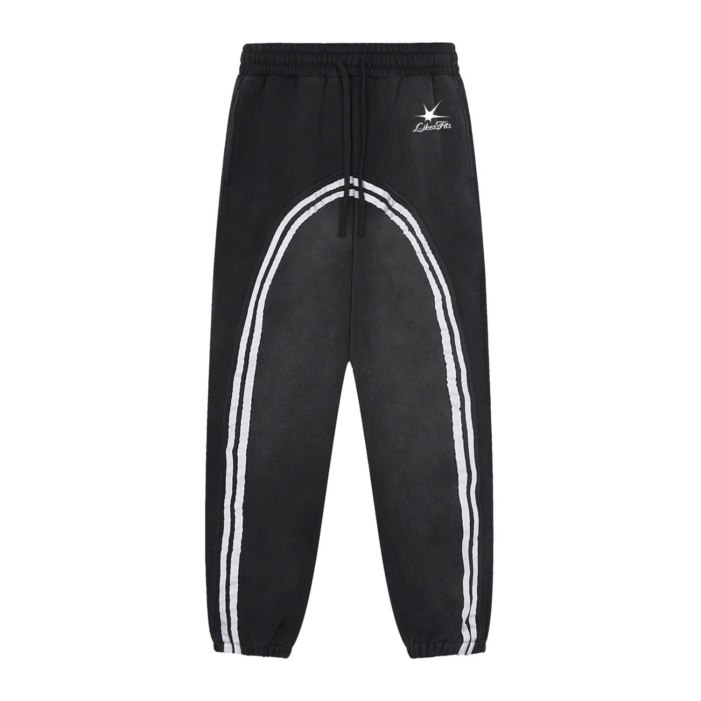 Striped Fleece Jogged Sweatpants