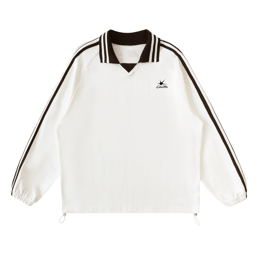 Striped Collar Sweatshirt