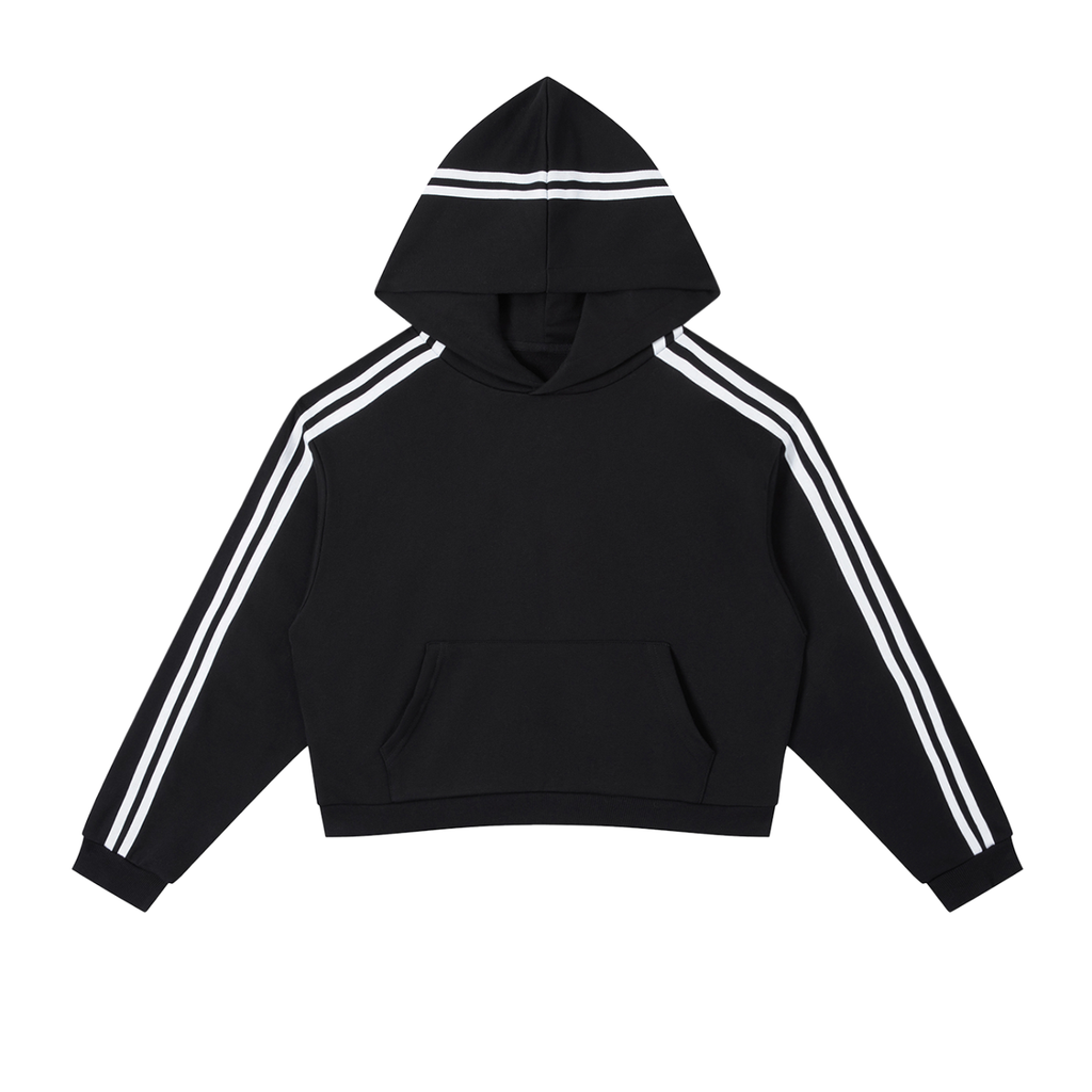 Striped Cropped Hoodie
