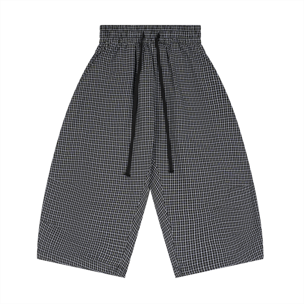 Plaid Loose Capri Shorts