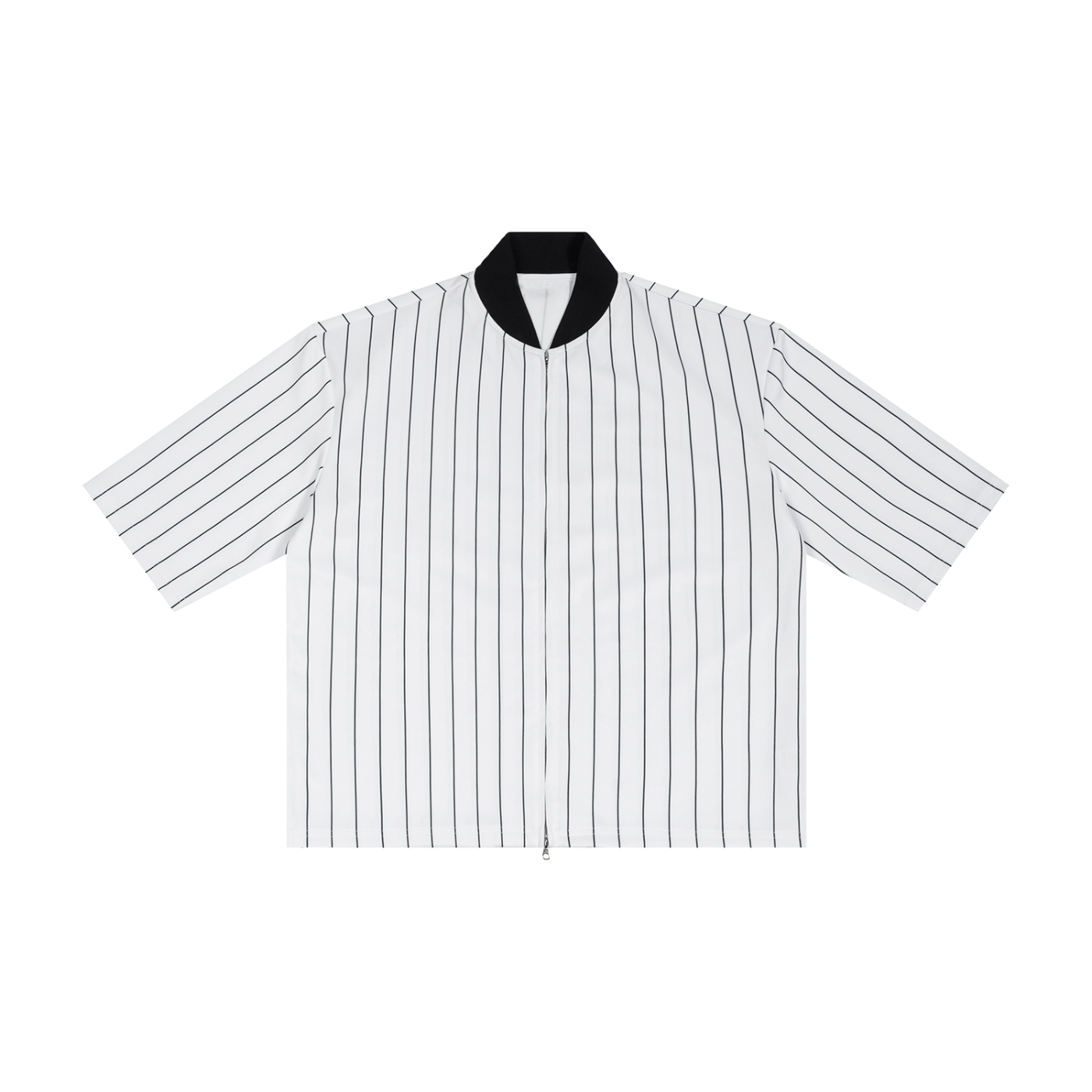 Striped Full Zip Baseball Jersey