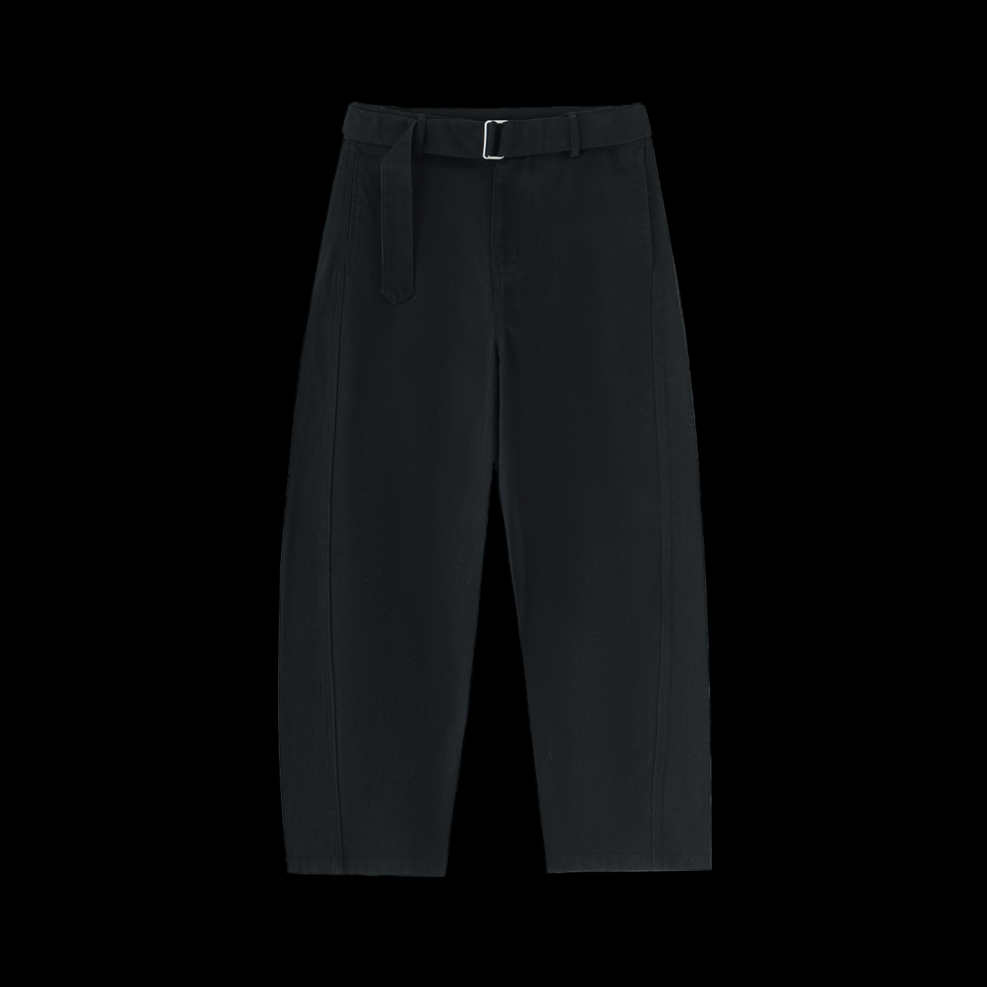 Twisted Seam Belted Curved Blade Pants