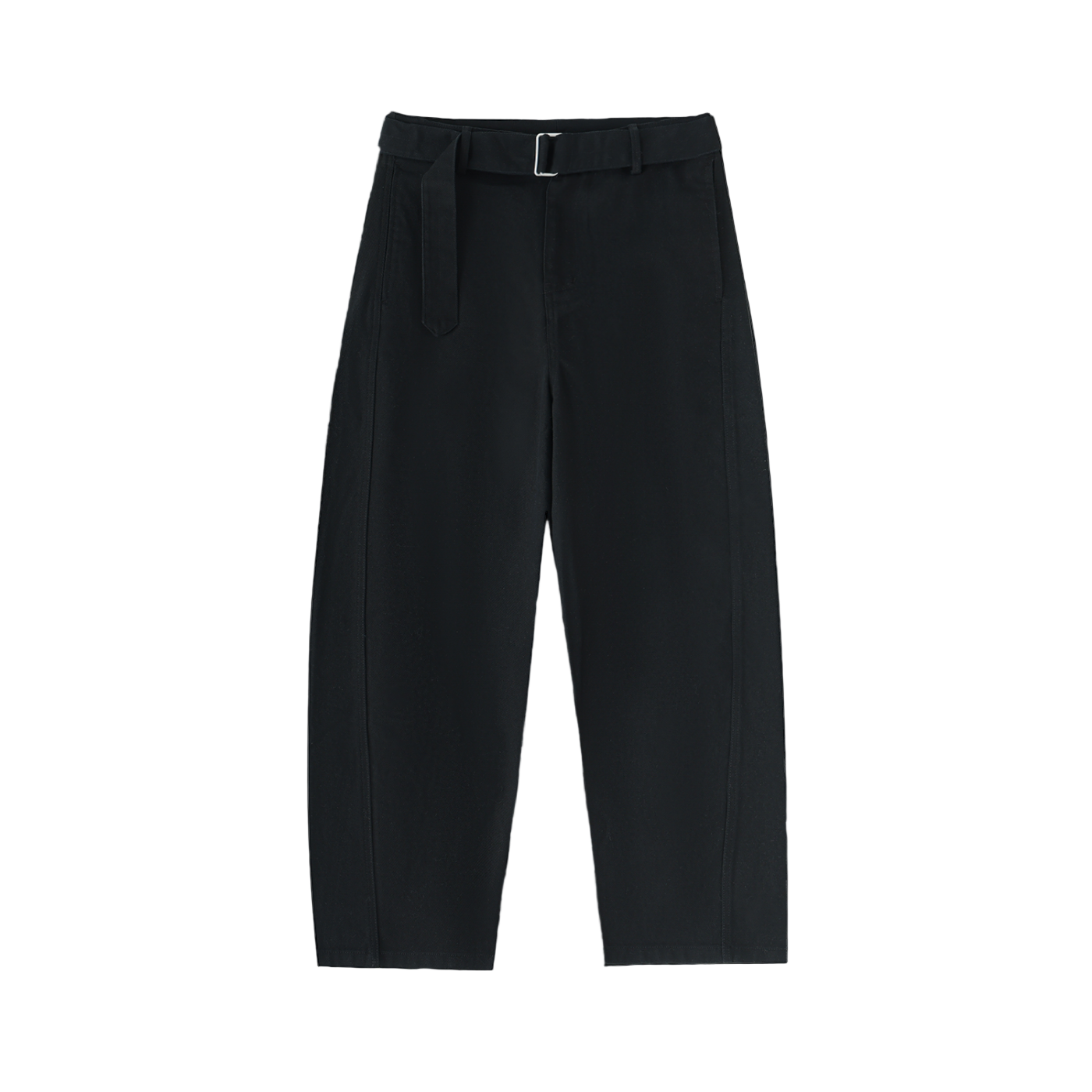 Twisted Seam Belted Curved Blade Pants