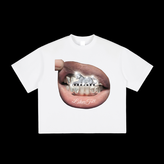 Silver Cheetah Grillz Tee