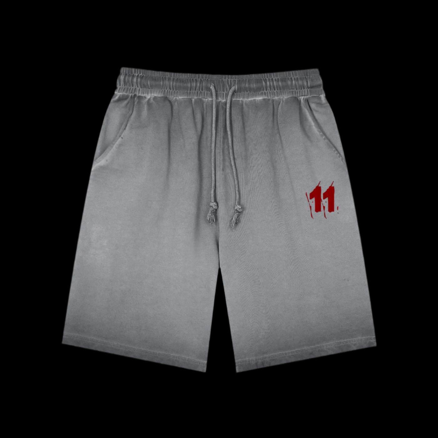 Red 11 Grey Short Sweatpants