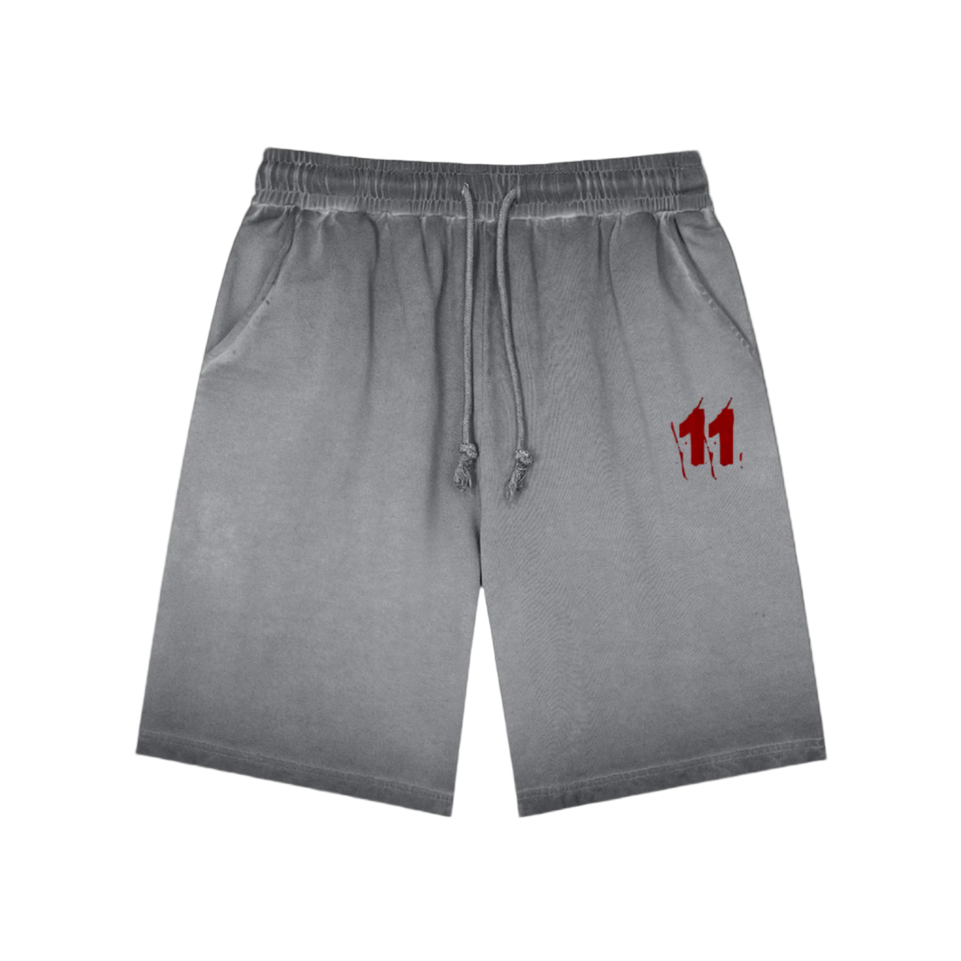 Red 11 Grey Short Sweatpants